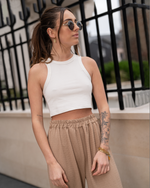 Charger l&#39;image dans la galerie, Crop top Rye blanc
