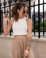 Charger l&#39;image dans la galerie, Crop top Rye blanc
