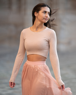 Charger l&#39;image dans la galerie, Crop top Fernie beige
